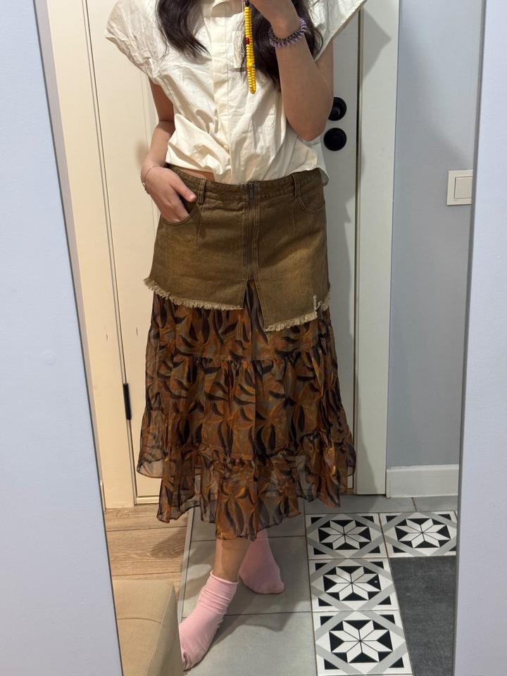 Desigual Многослойная комбинированная юбка