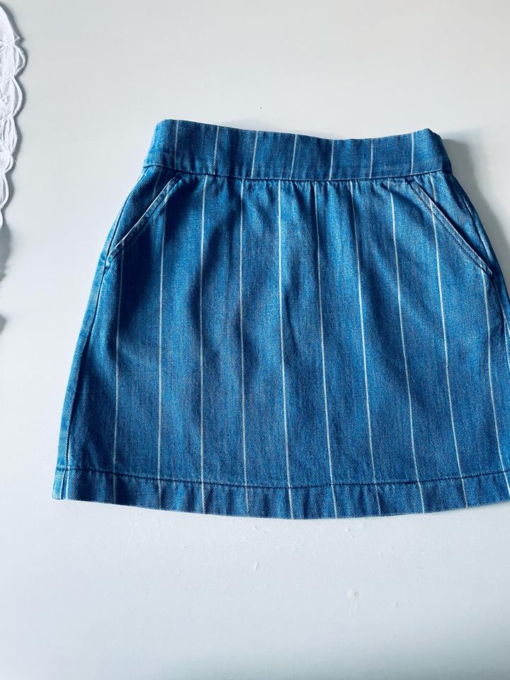 Джинсовая юбка в полоску Topshop