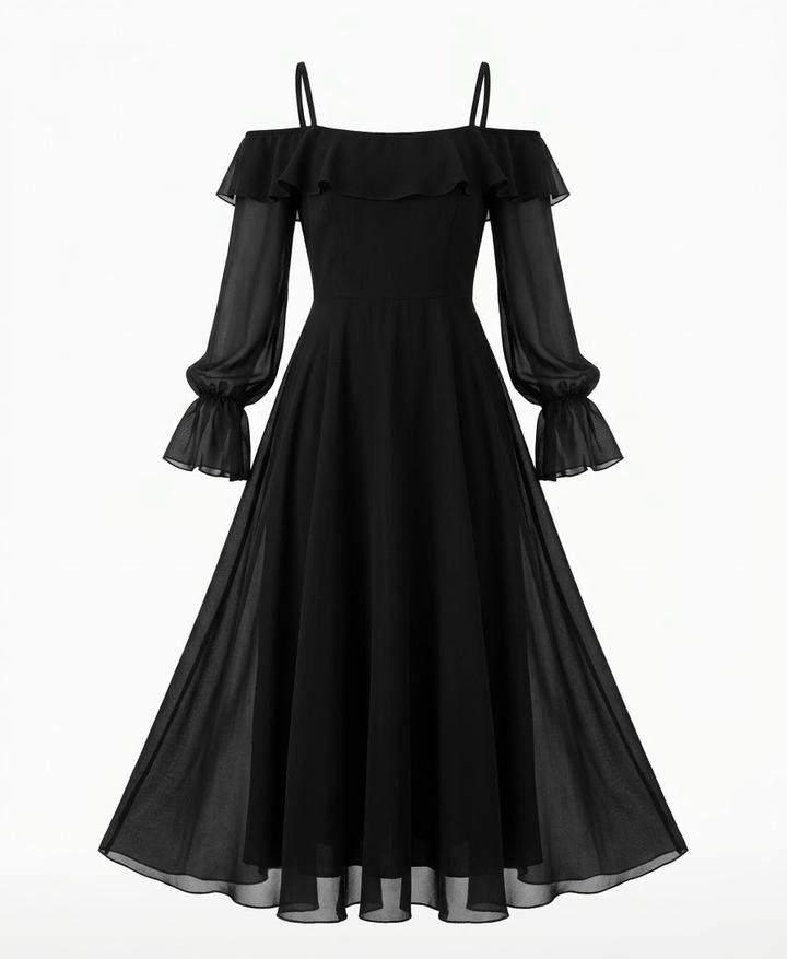 Zara Платье макси с открытыми плечами