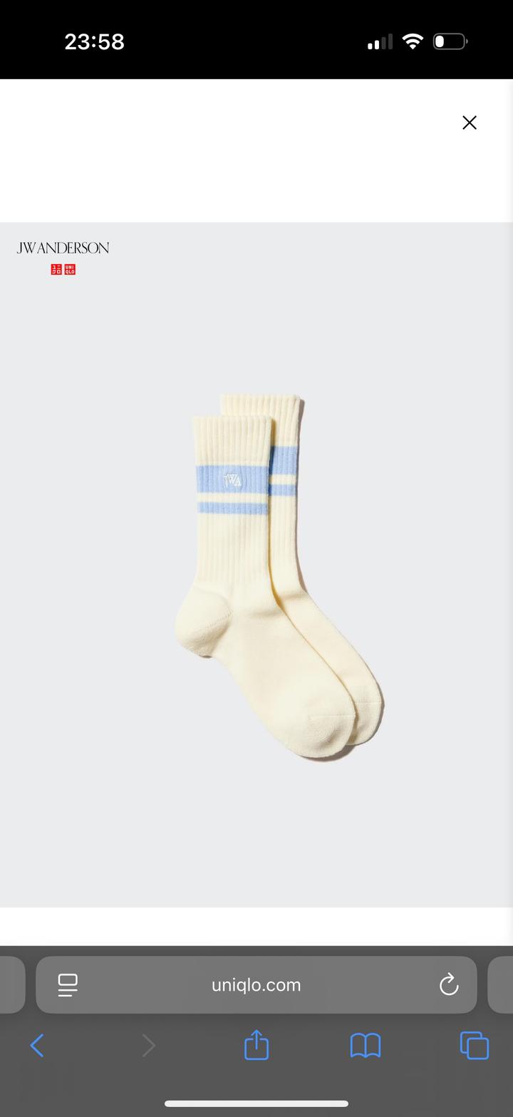 Носки JW Anderson x Uniqlo
