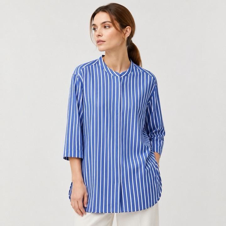 Удлиненная рубашка в полоску Max Mara