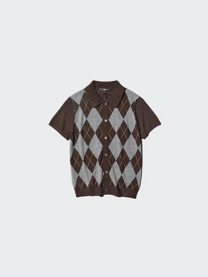 Поло Uniqlo с узором аргайл
