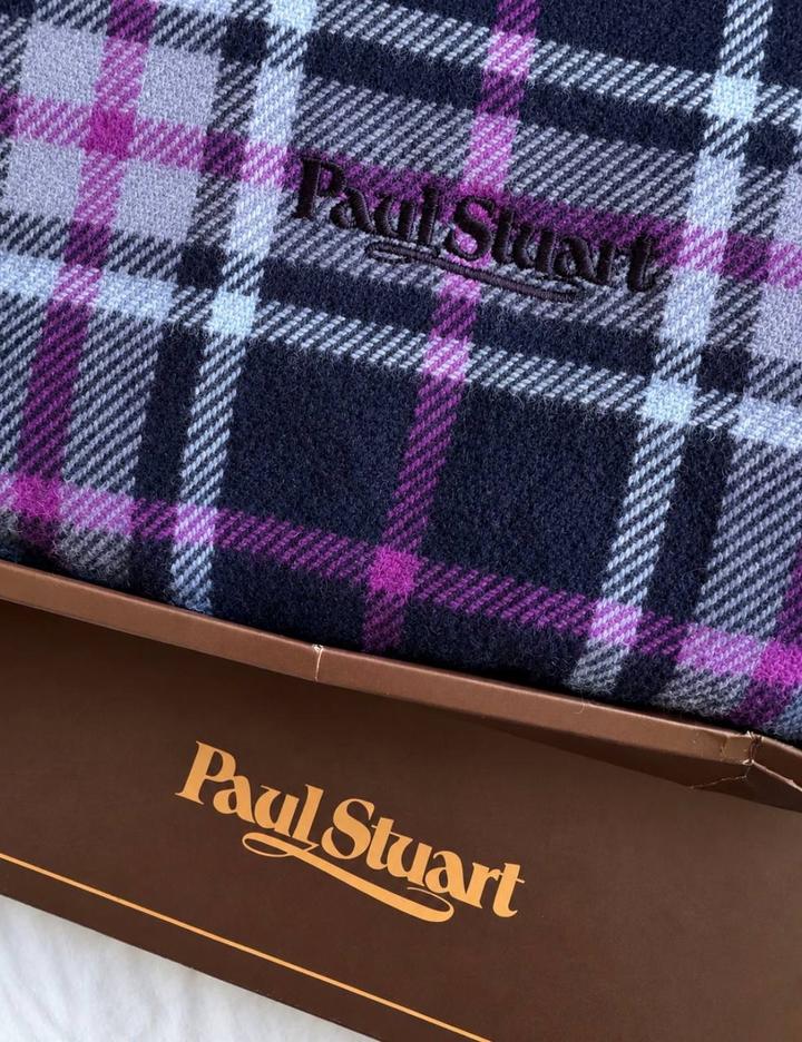 Шарф- плед  Paul Stuart в клетку