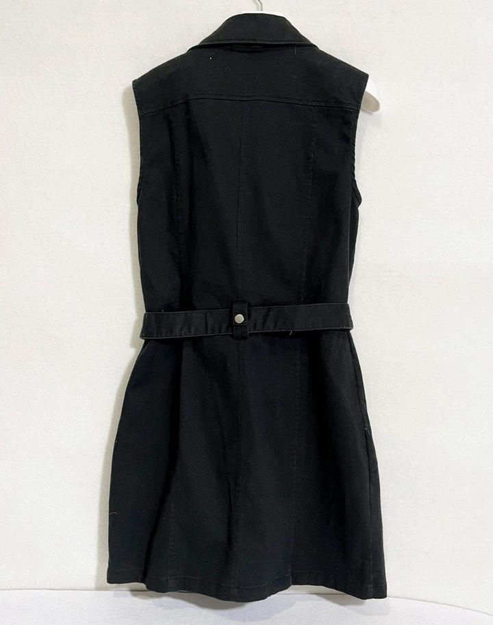 Новое платье жилет H&M р 44 или маленький 46 с поясом джинсовая жилетка