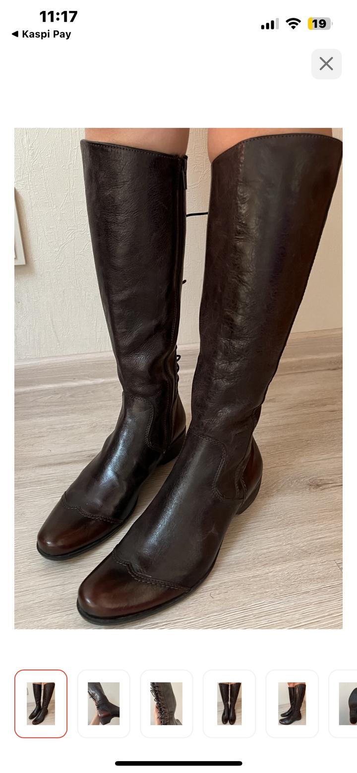 Чисто кожаные сапоги