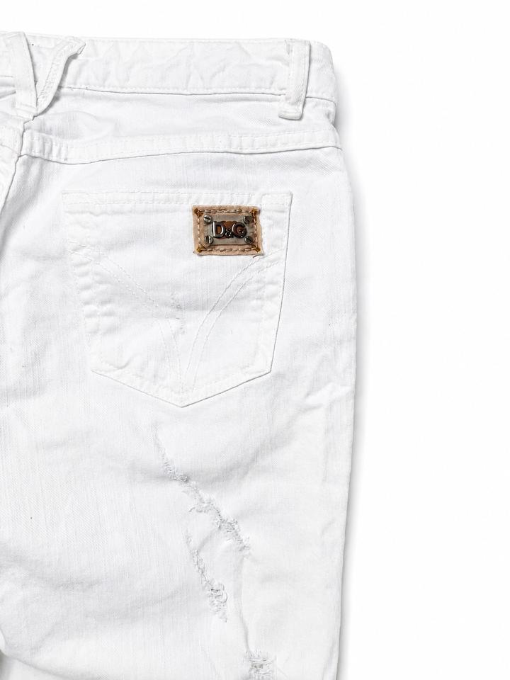 Dolce & Gabanna white distressed jeans