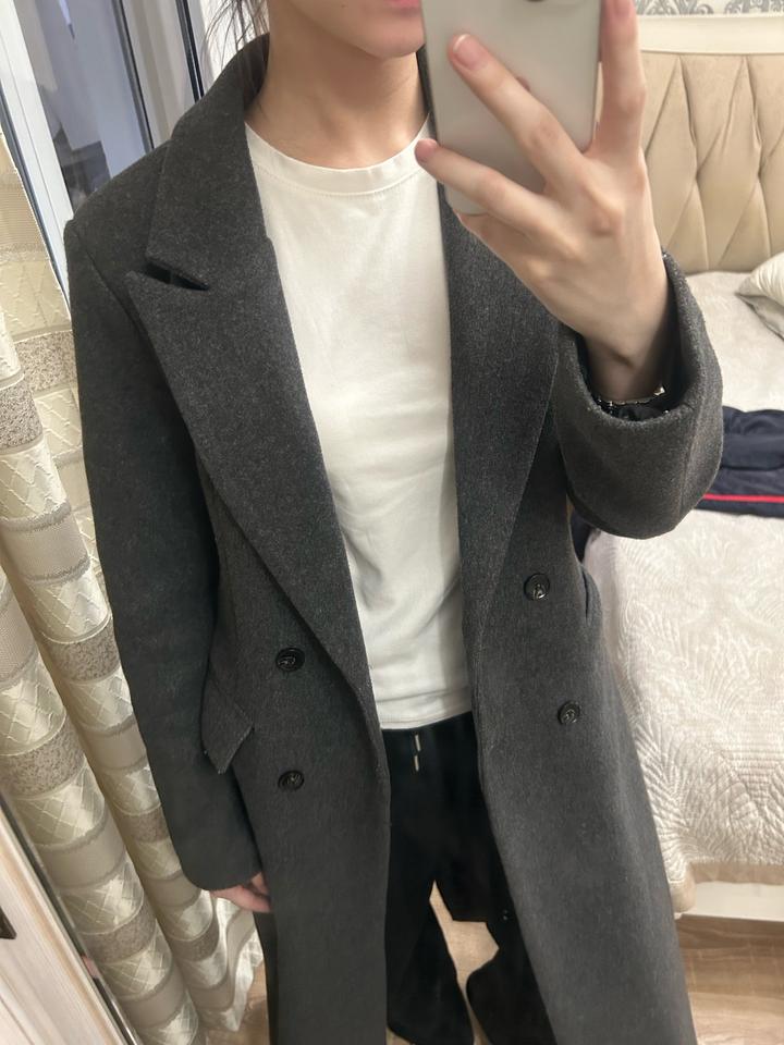 Приталенный серые пальто