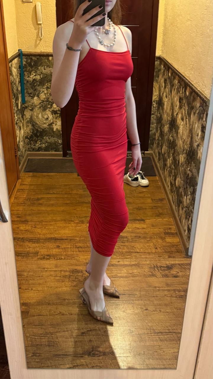 Платье Красное Гусеница