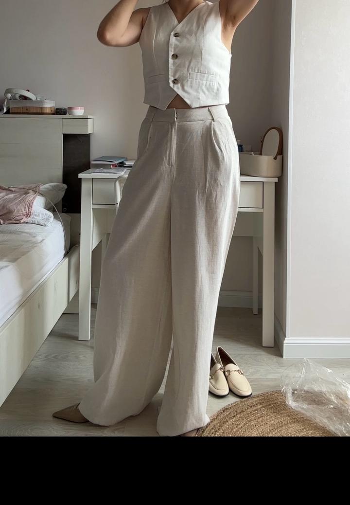 Брюки льняные