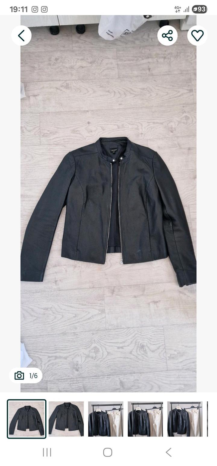 Кожаная куртка massimo dutti