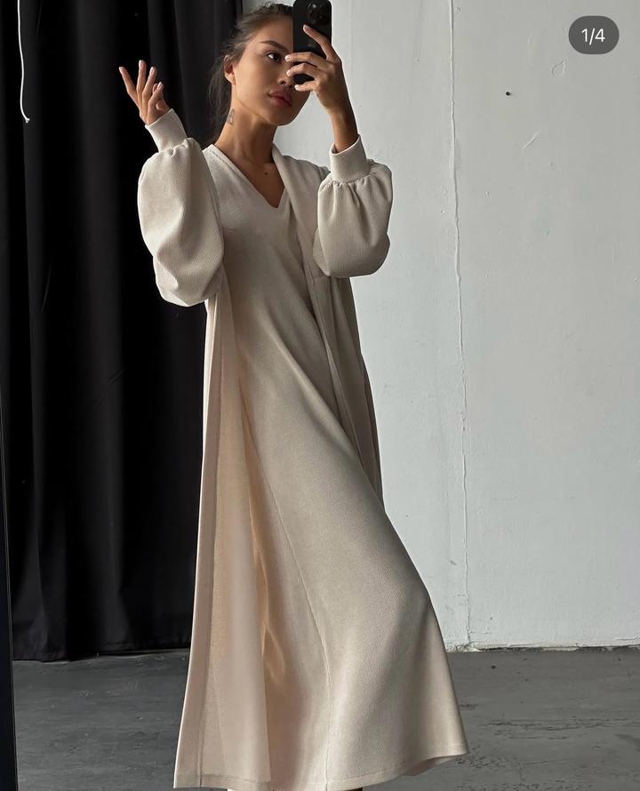 Кардиган и женственное платье А силуэта!