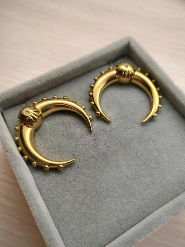 Комплект украшений серьги+кольцо нержавеющая сталь