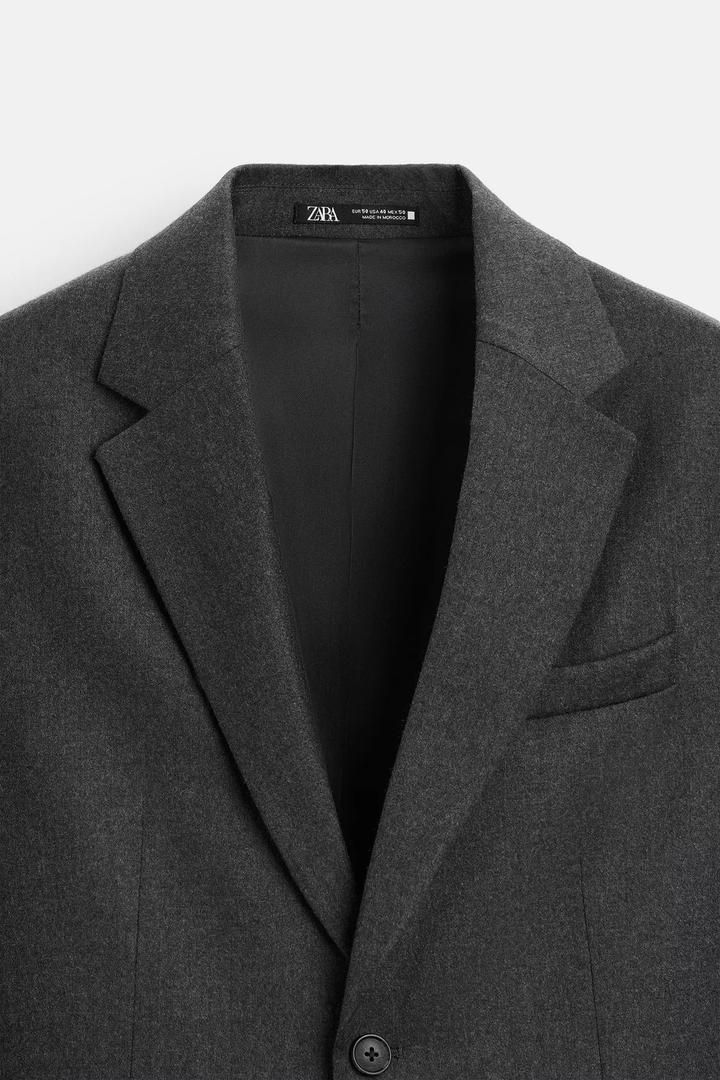 Новый шерстяной пиджак Zara (XL)