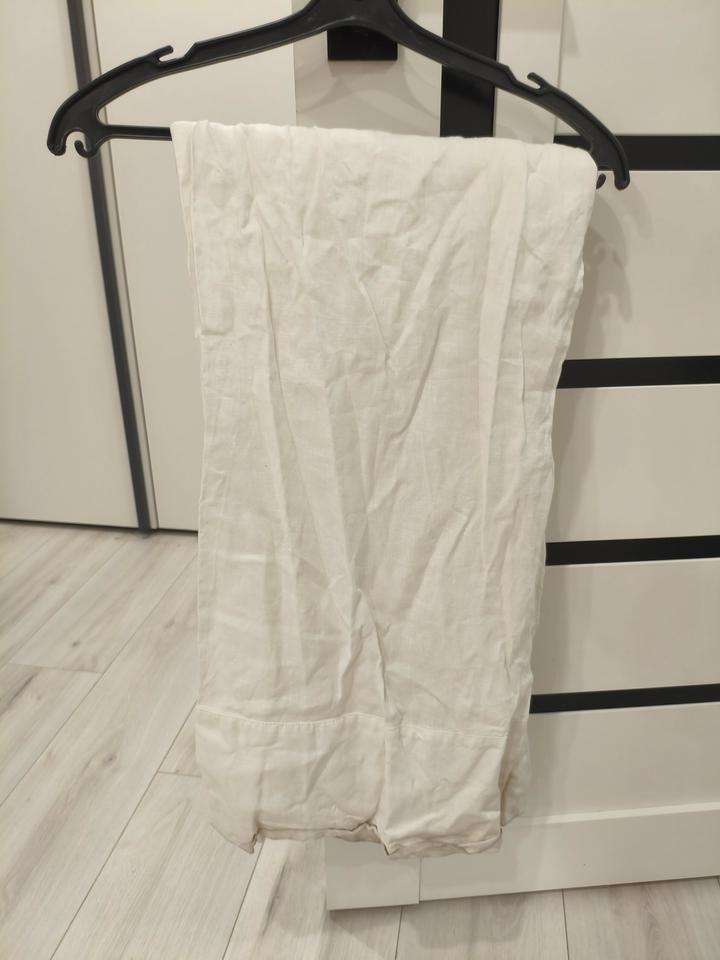 Белые льняные штаны Зара