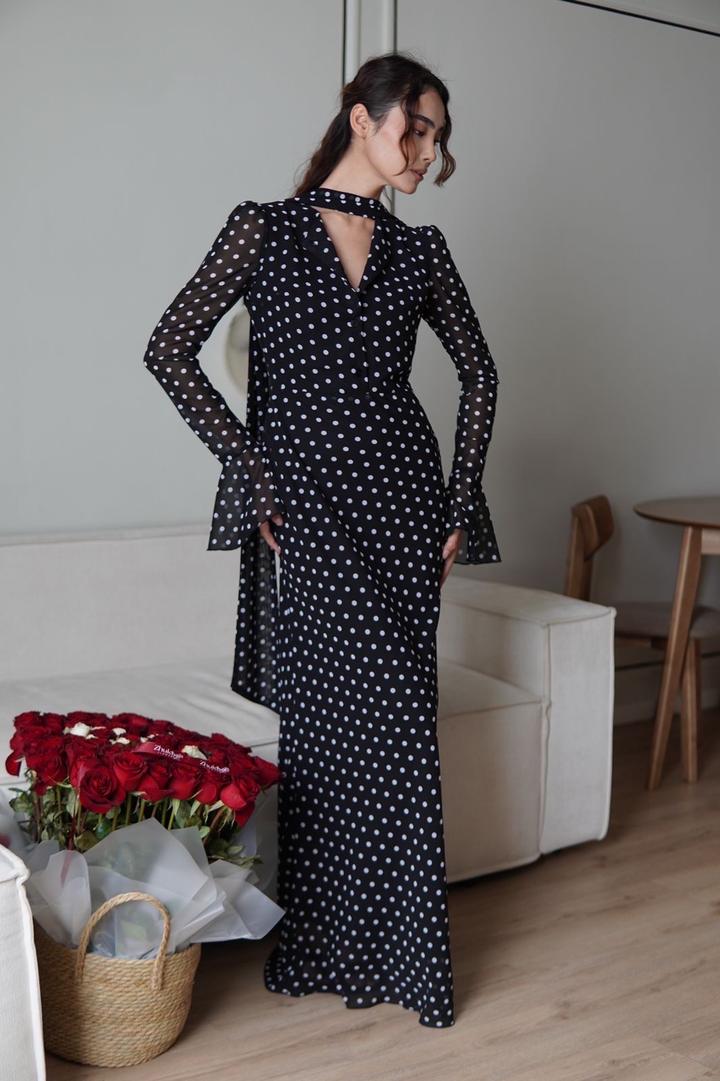 Черное платье шифоновое новое