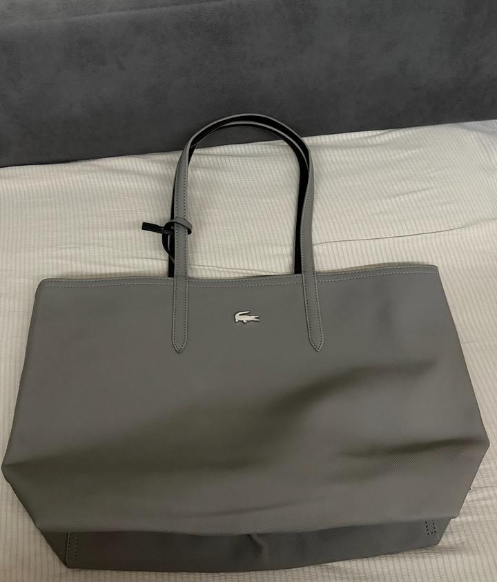 Lacoste Tote Bag серый, черный