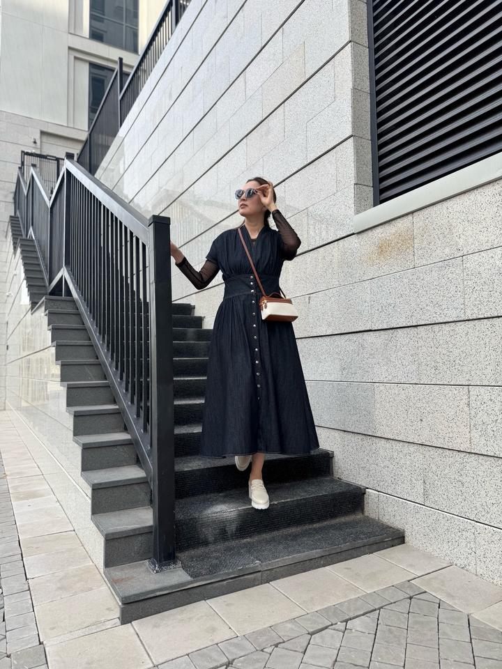 Платье из тонкой джинсы