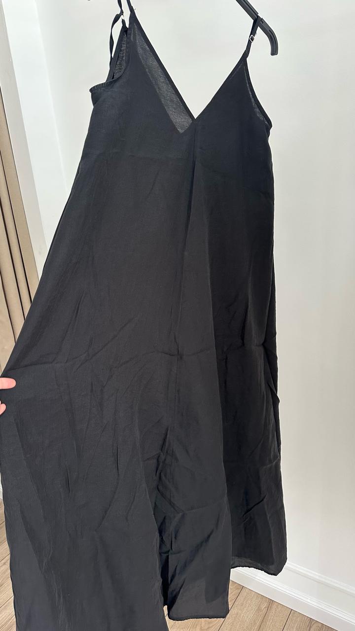Черное платье Zara в пол