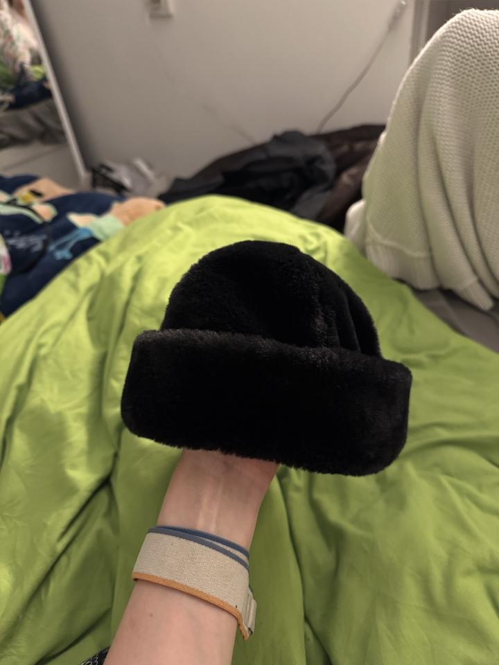 Шапочка бинни пушистая мех новая