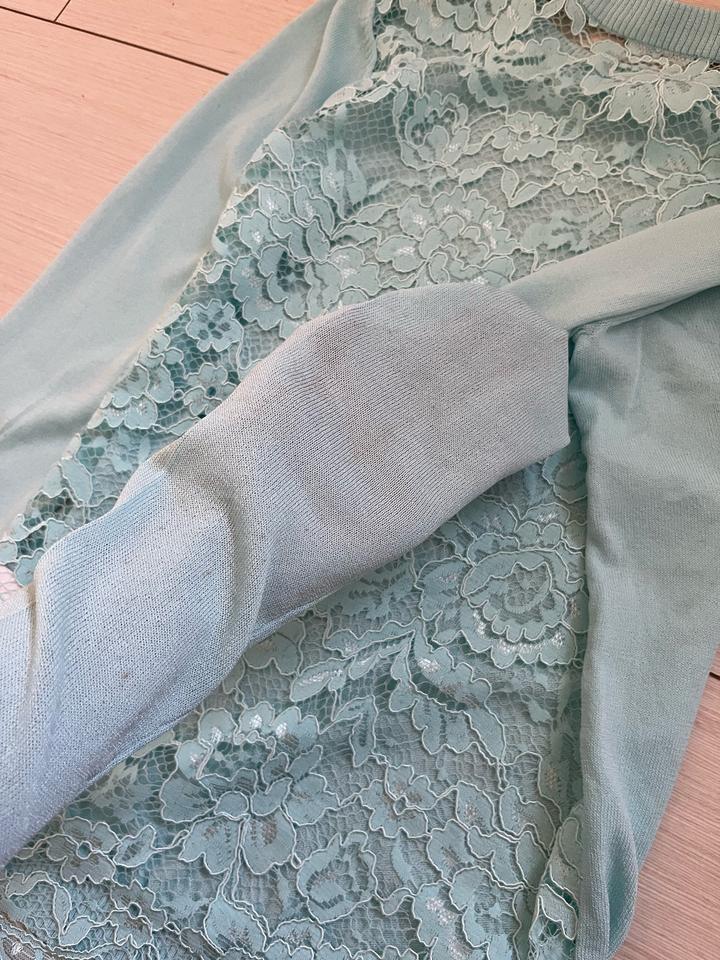Lace back sweater