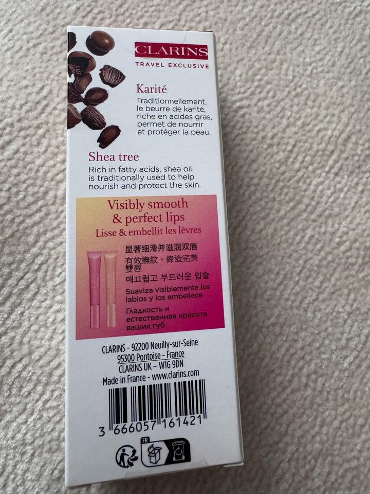 Блески для губ от Clarins в оттенке Rose shimmer,apricot shimmer