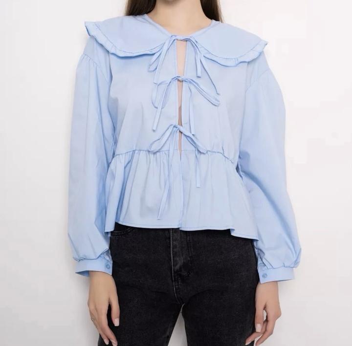 Женская рубашка на завязках