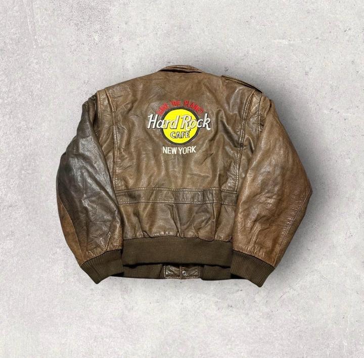 Винтажная кожаная куртка Hard Rock Cafe New York