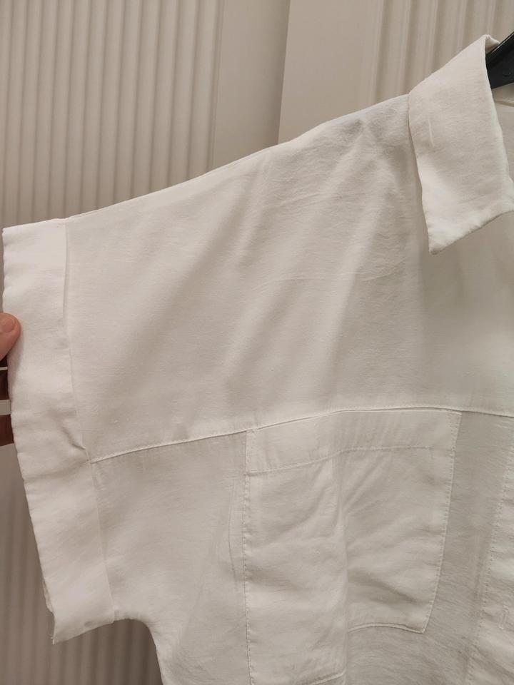 *Рубашка ZARA 152 белая укороченная*