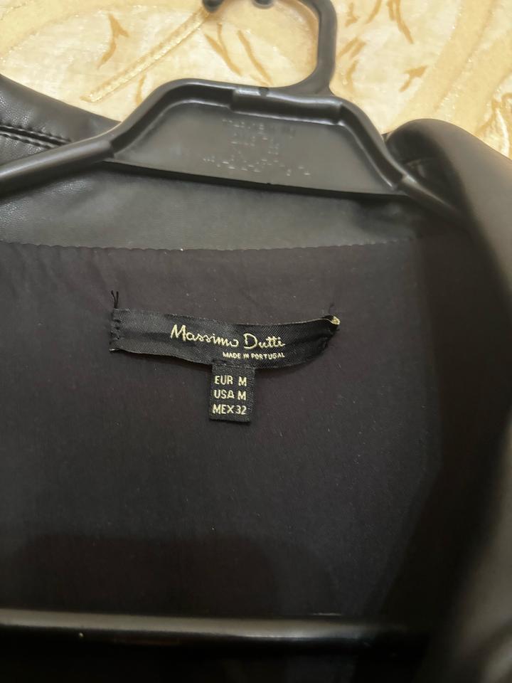 Кожаный пиджак massimo dutti
