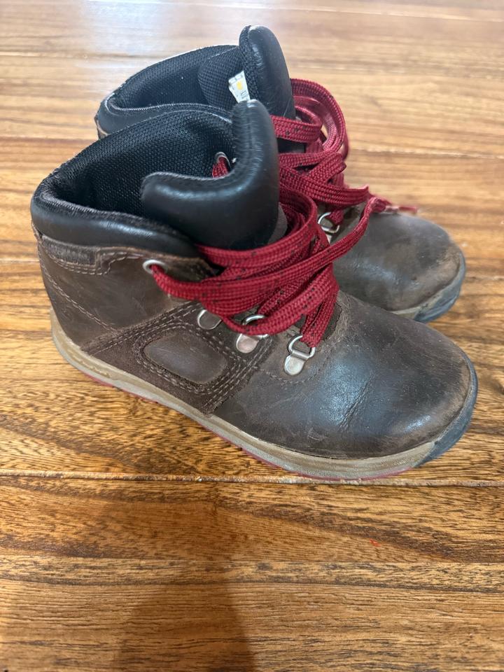 Детские кожаные ботинки Timberland, размер 27