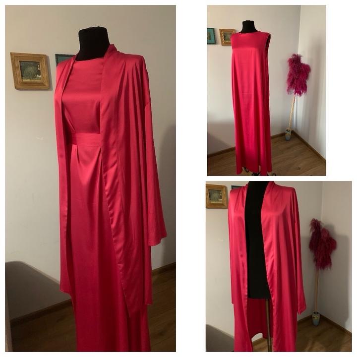 Вечерняя двойка новая 42-44 платье кардиган из шелка