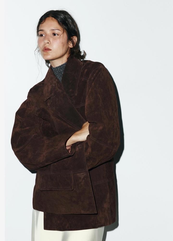 Куртка из 100% замши Zara