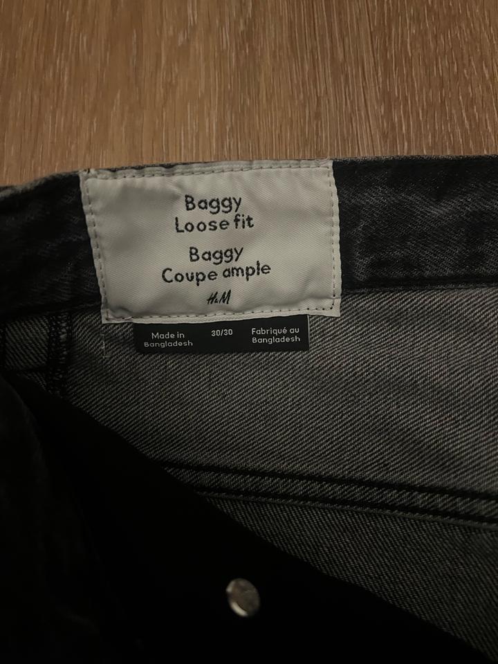черные baggy джинсы H&M