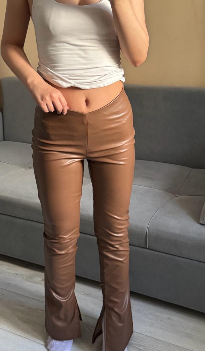 Кожаные брюки новые