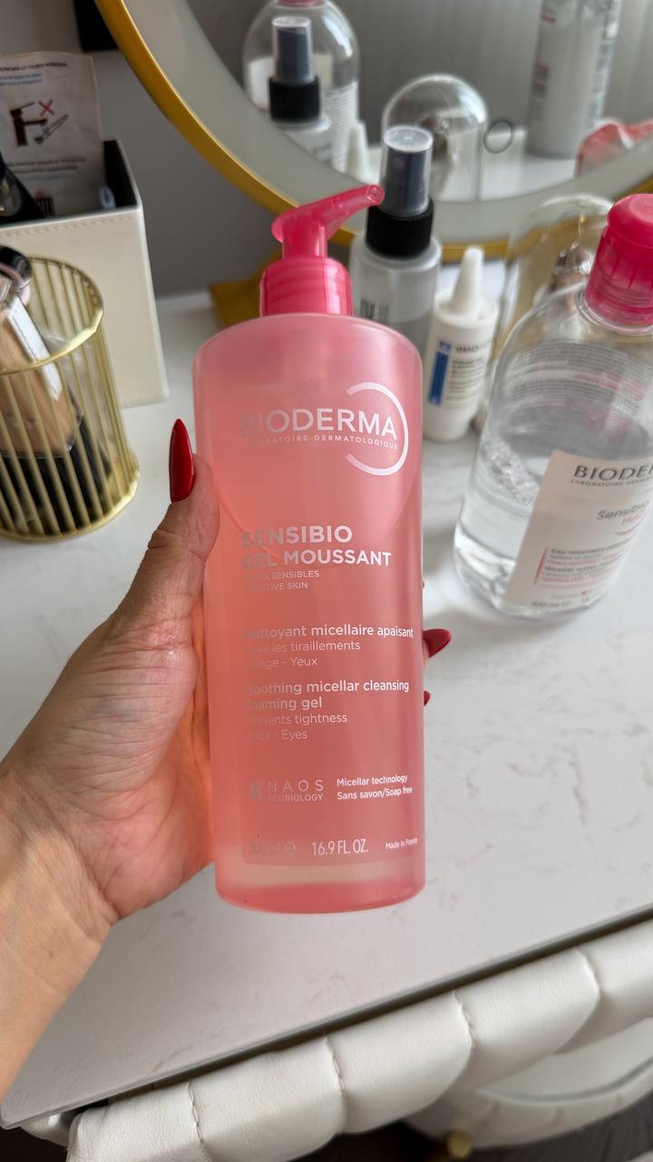 Набор для лица BIODERMA sensibio миццелярнчя вода. очищающий гель для лица