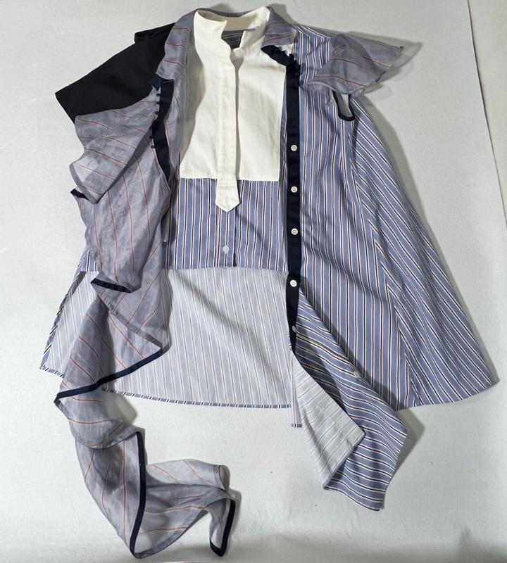 Рубашка топ блуза Sacai M/L 46-48 размер в полоску