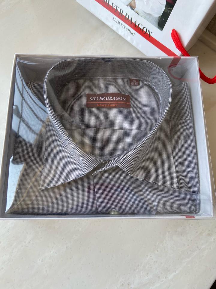Мужская рубашка с длинным рукавом, новая в упаковке Размер 39, 170-176