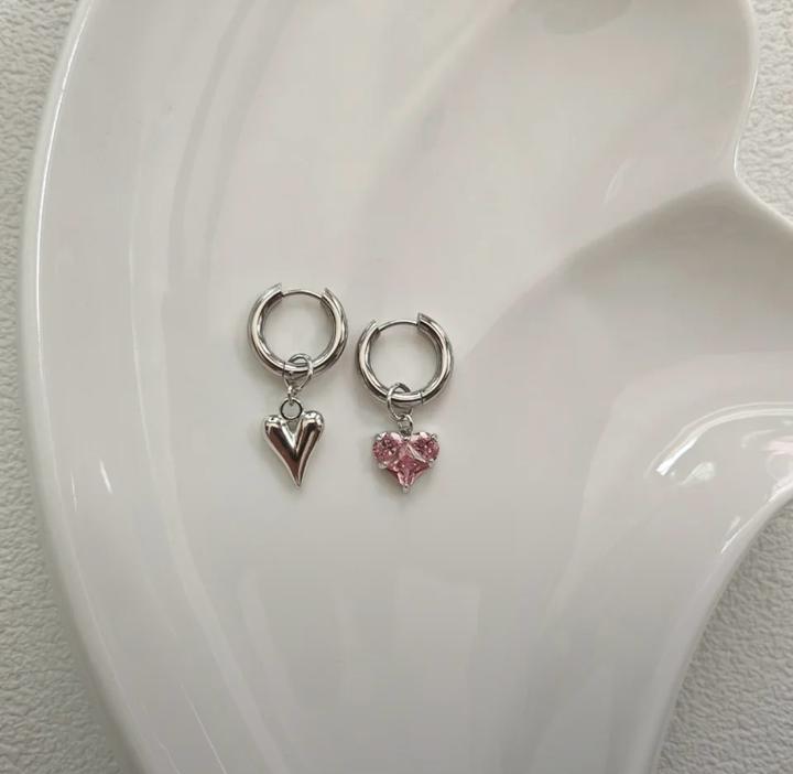 Серьги с сердечками