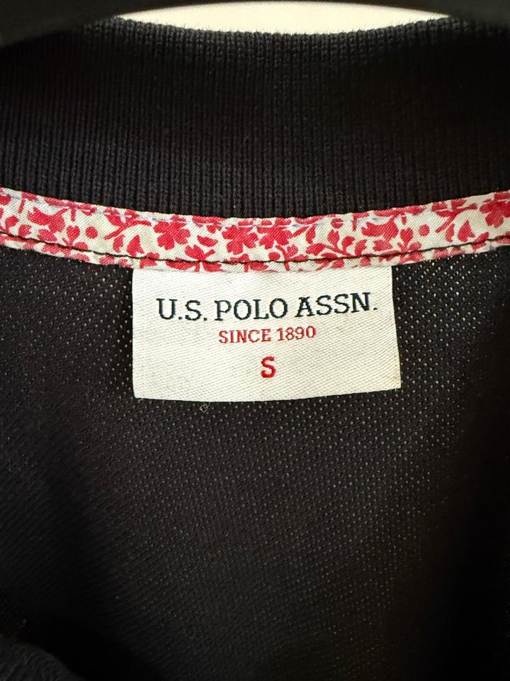 U.S. Polo черное поло футболка