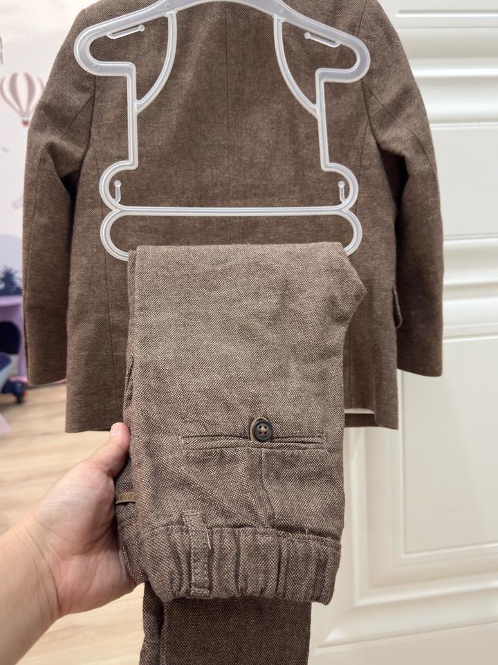 Костюм двойка +рубашка для мальчика хлопок/лен