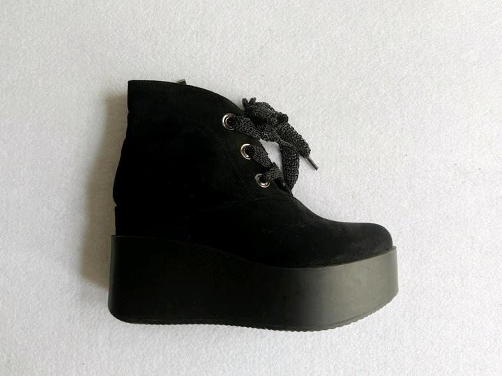 Ботинки ботильоны 38 размер на платформе искусственная замша