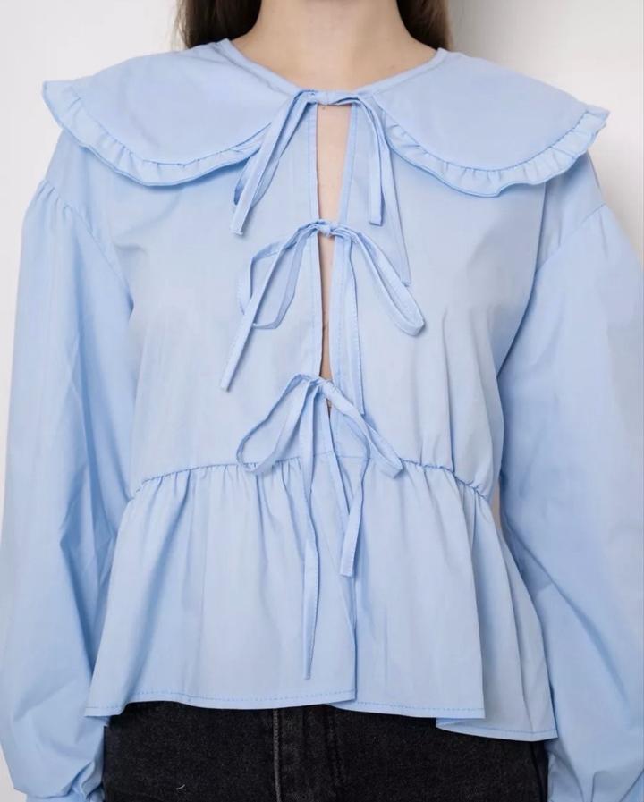 Женская рубашка на завязках