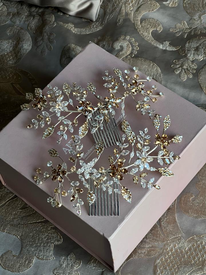 Свадебные гребни на волосы Swarovski