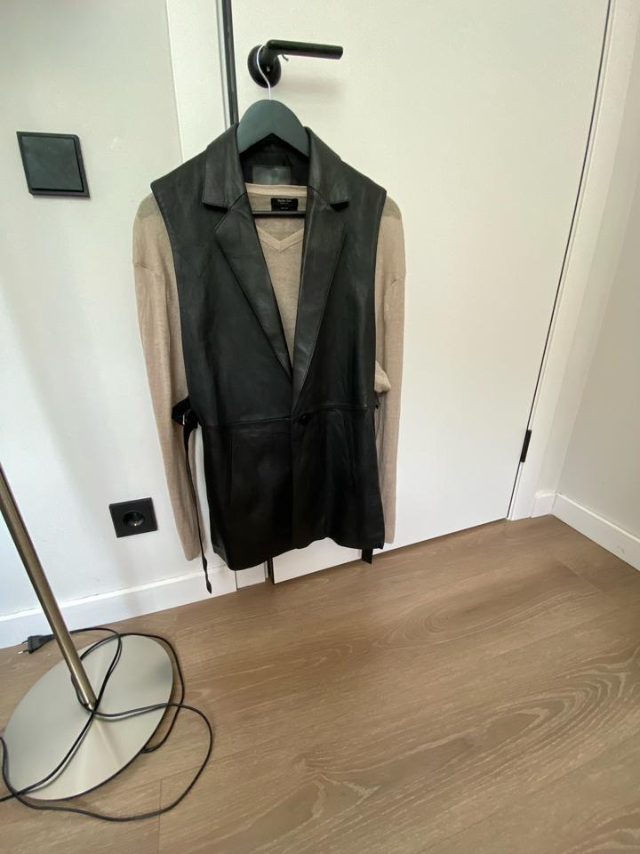 Кожаная жилетка Massimo Dutti