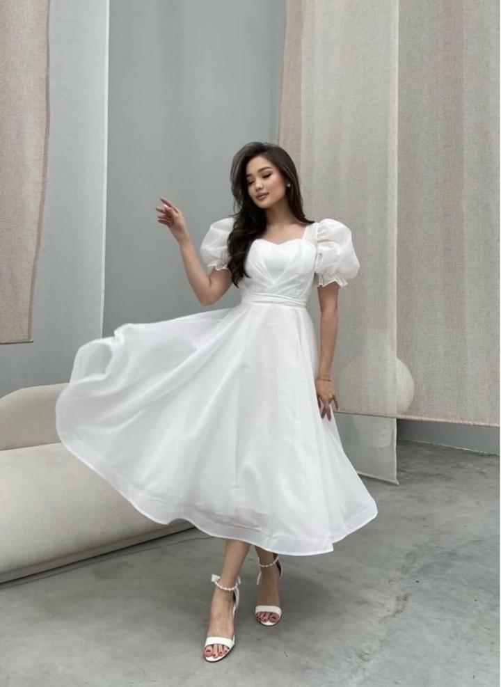 Белое платье на выпускной