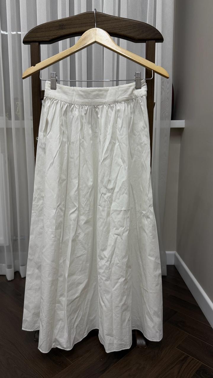 Юбка белая на лето Mango размер XS длина миди