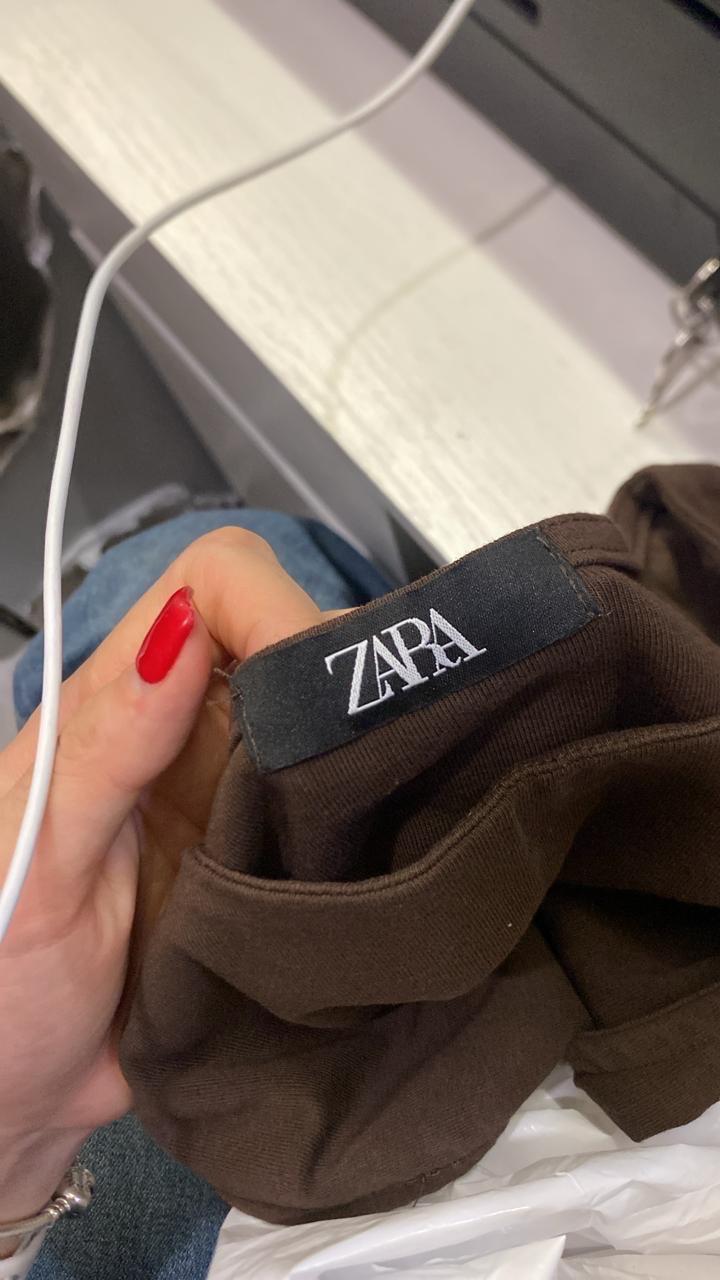 Коричневая майка Zara