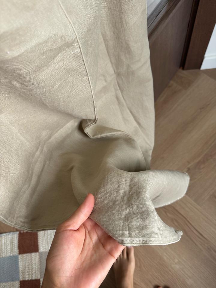 Юбка бежевая лен от Massimo Dutti