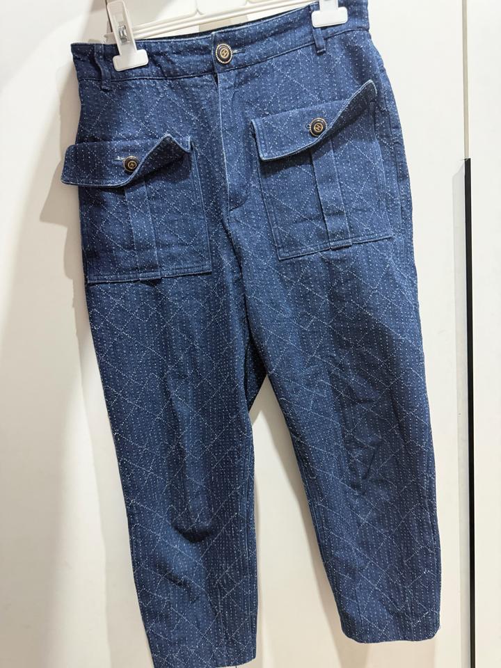 Джинсы укорочение