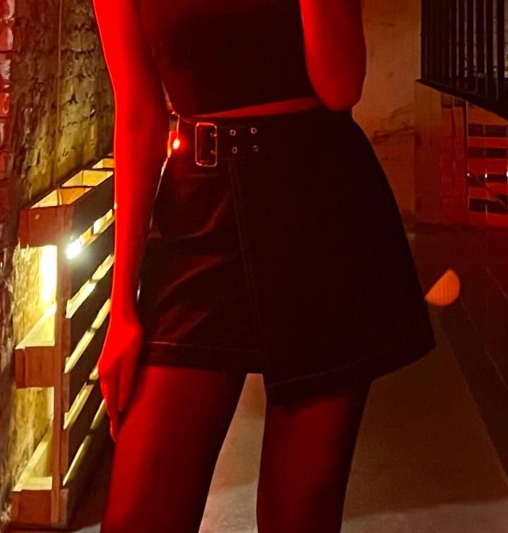 Джинсовая юбка на запах Mango